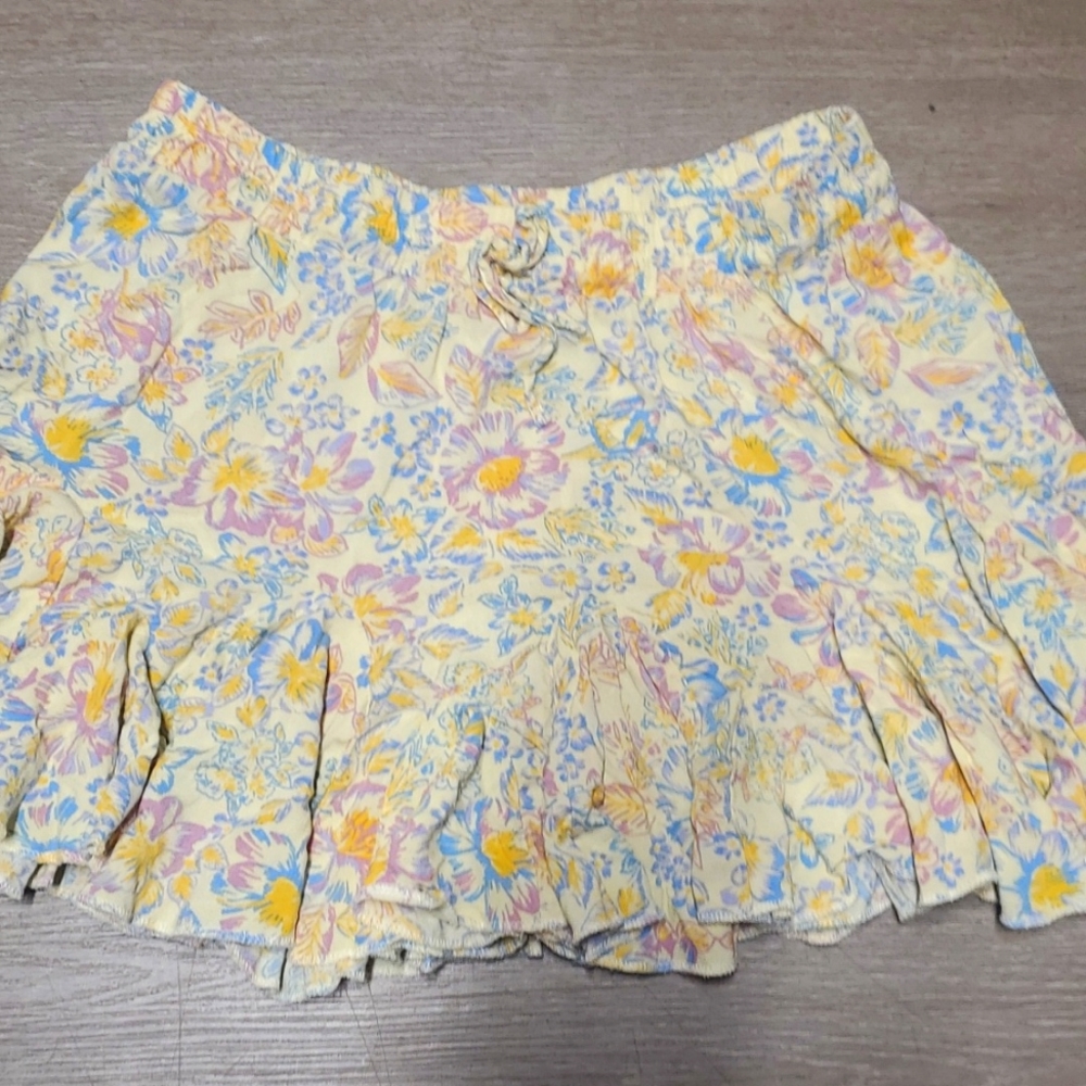 Yellow Floral skirt